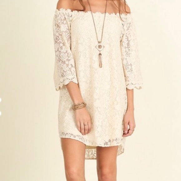 ⭐️last one⭐️ umgee off-shoulder lace dress - Picture 4 of 8